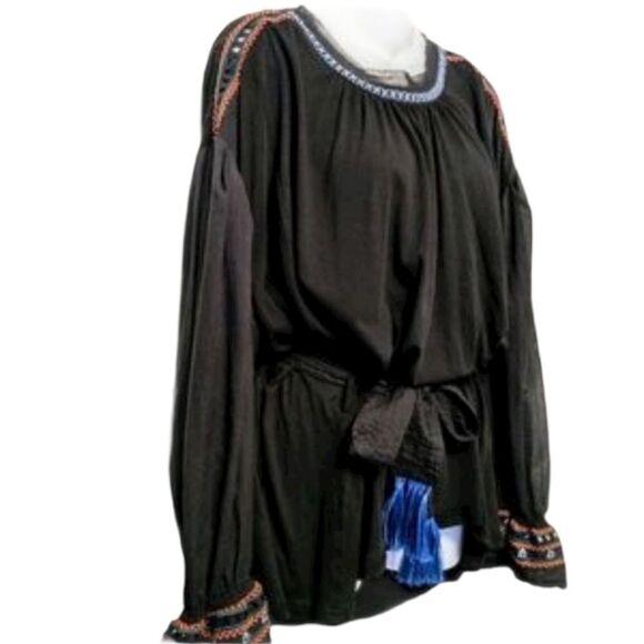 NWOT FREE PEOPLE On Holiday Belted Tunic Top M - Picture 3 of 10